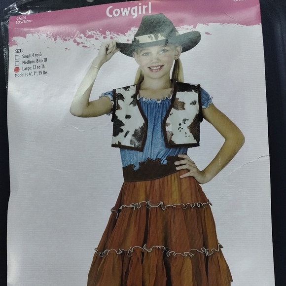 Kids Cowgirl Costume - Picture 1 of 7